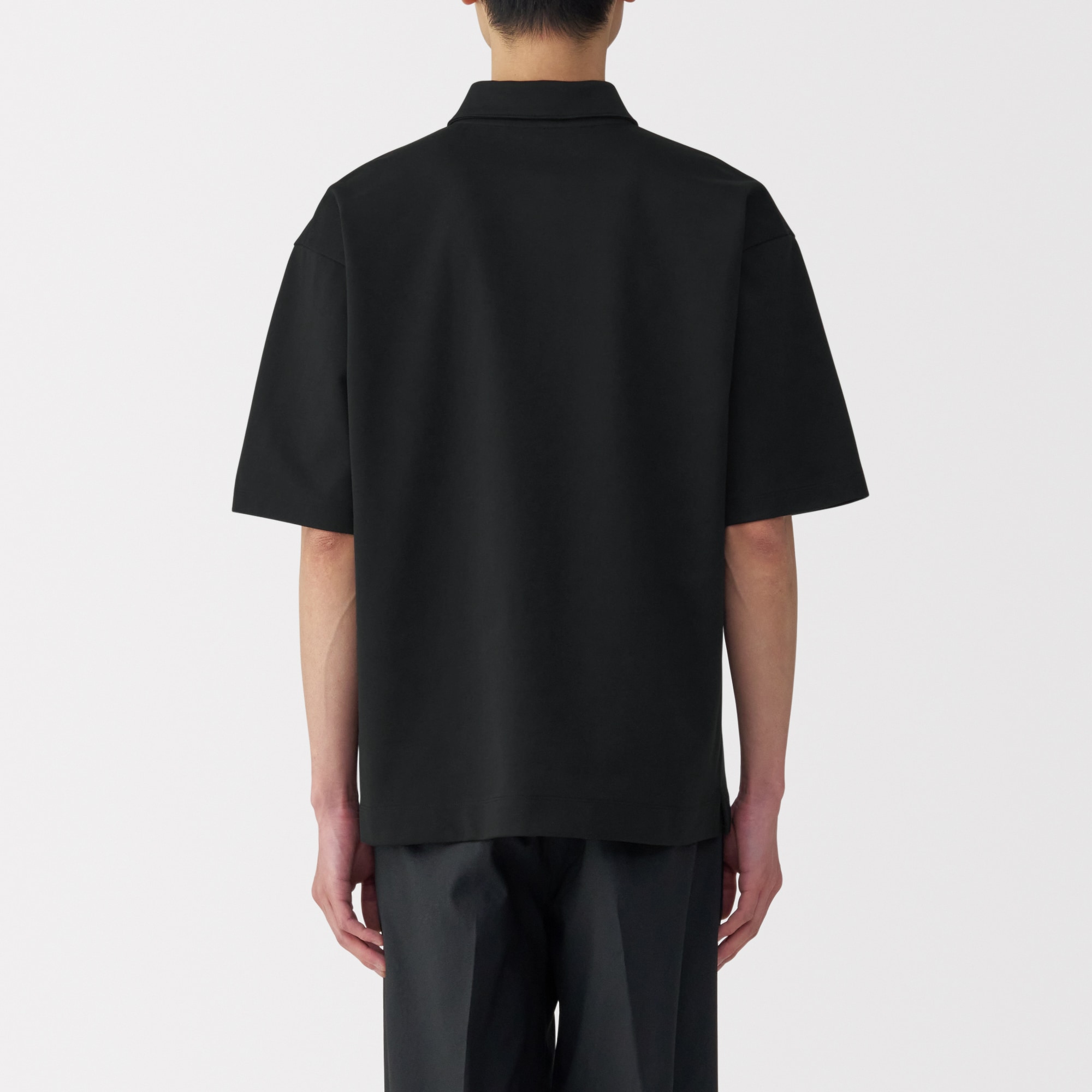 紳士　涼感ＵＶカットワイド五分袖ポロシャツ