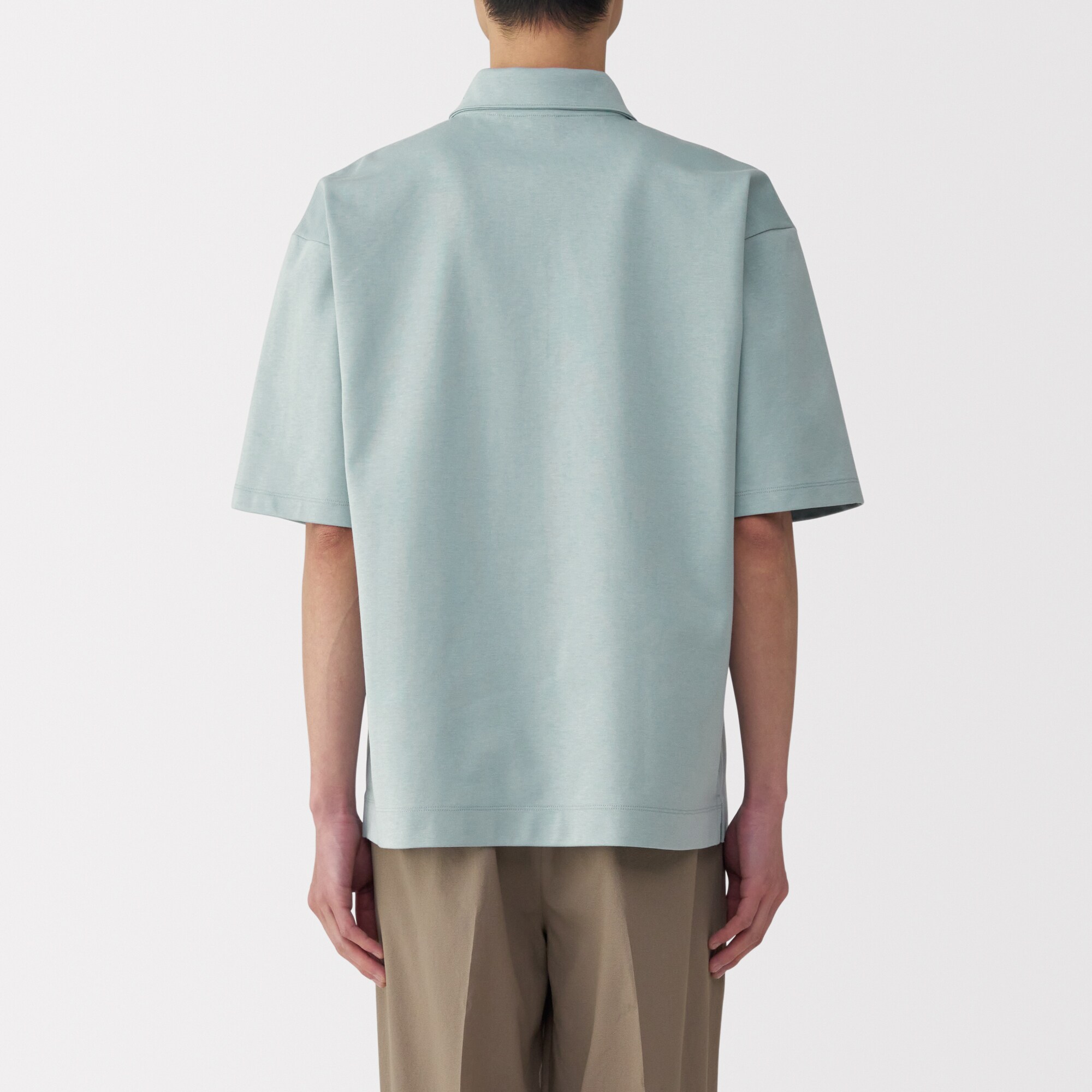 紳士　涼感ＵＶカットワイド五分袖ポロシャツ