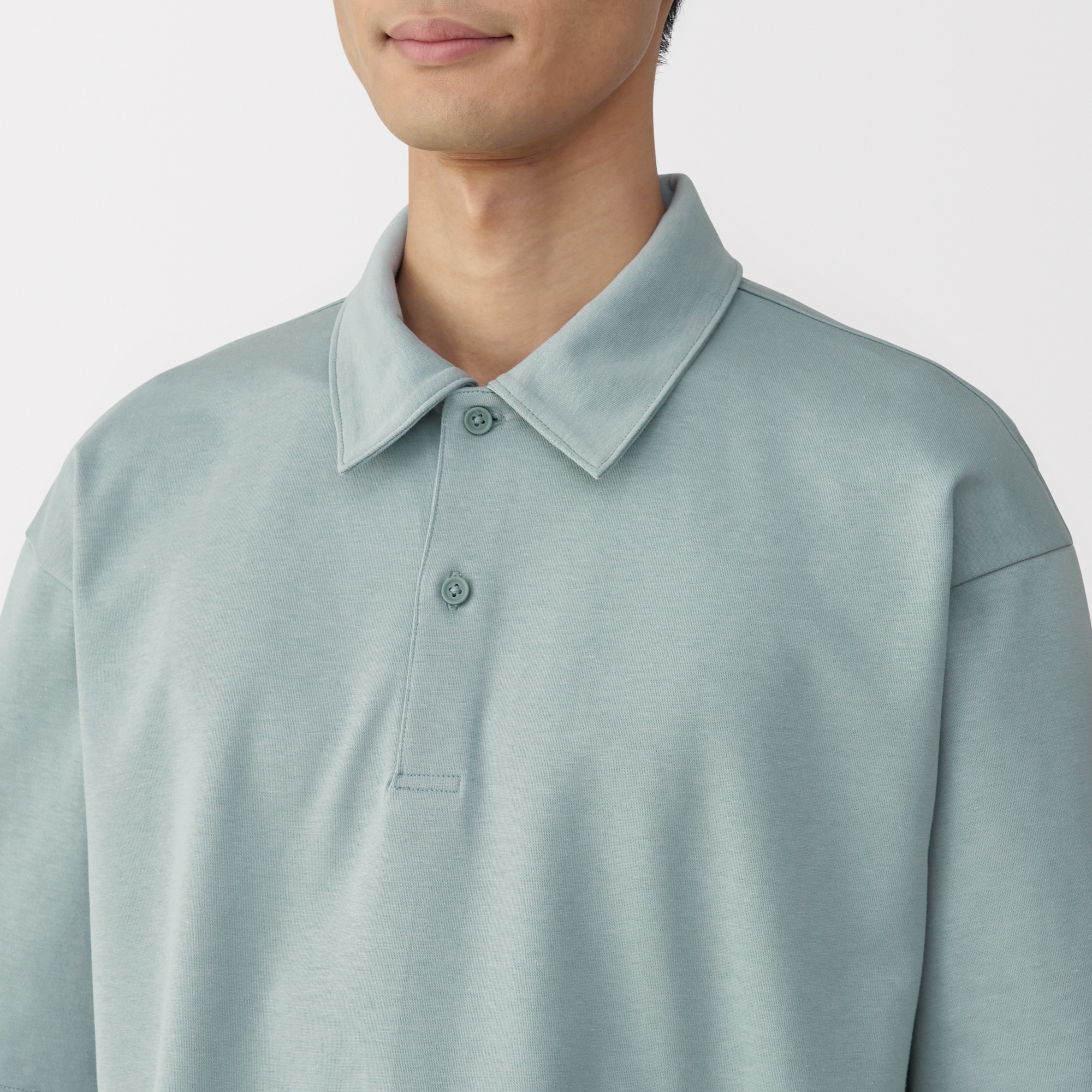 紳士　涼感ＵＶカットワイド五分袖ポロシャツ