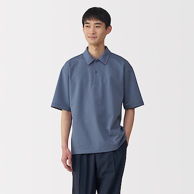 紳士　涼感ＵＶカットワイド五分袖ポロシャツ