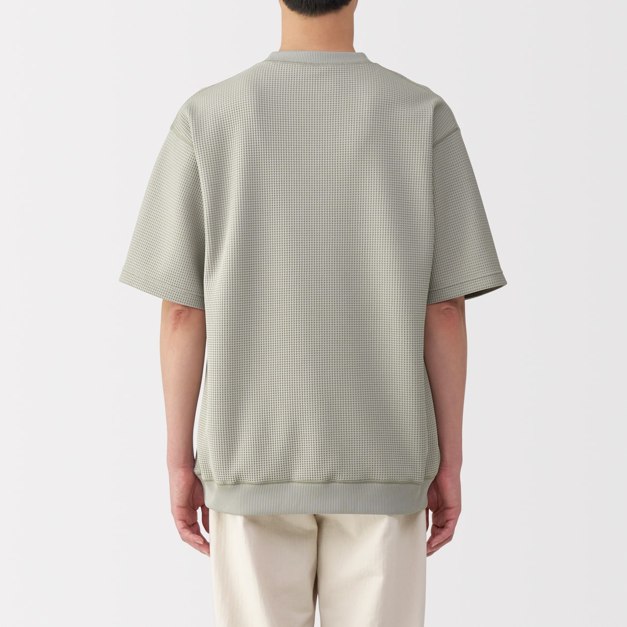 紳士　ＵＶカット乾きやすいワッフルクルーネック半袖Ｔシャツ