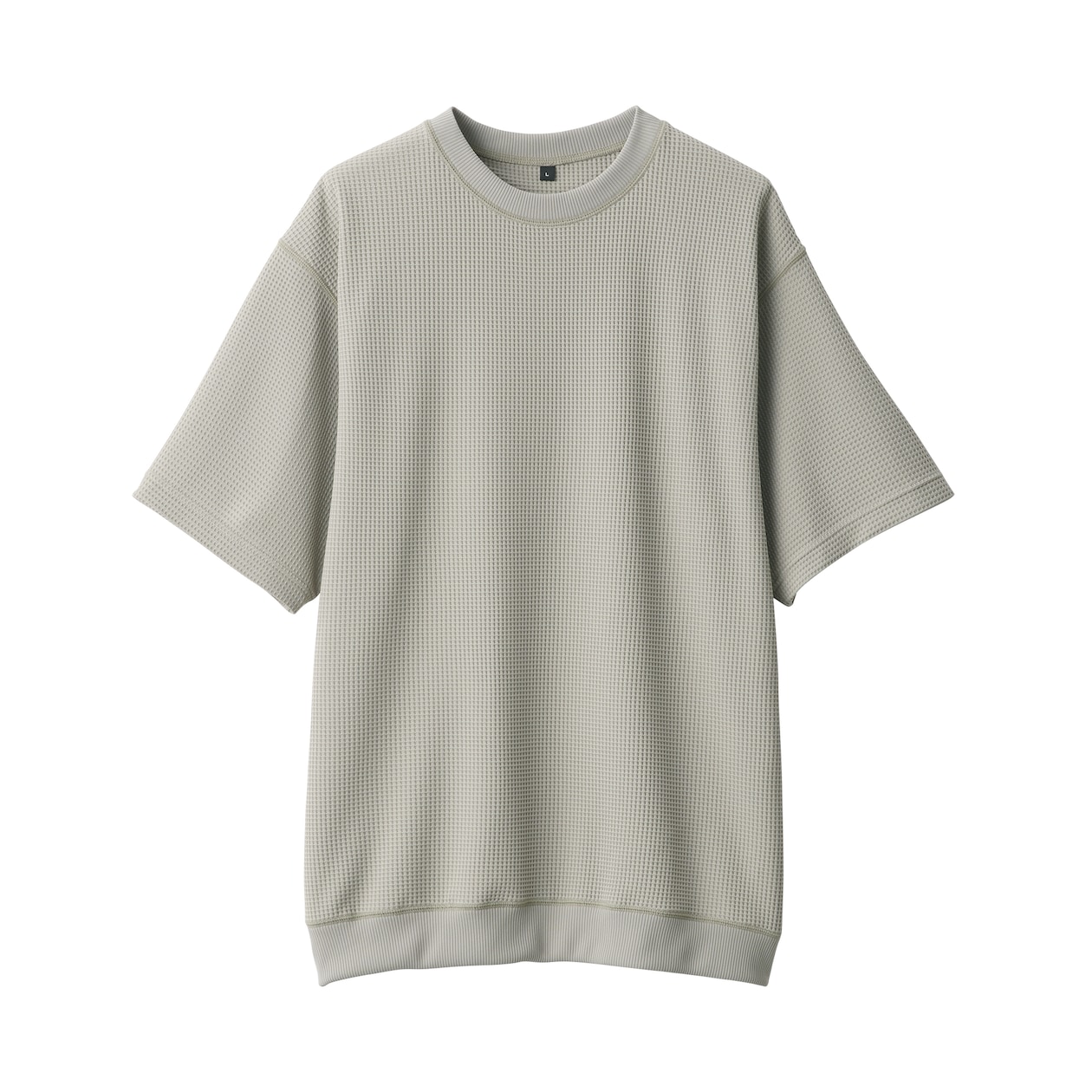 紳士　ＵＶカット乾きやすいワッフルクルーネック半袖Ｔシャツ