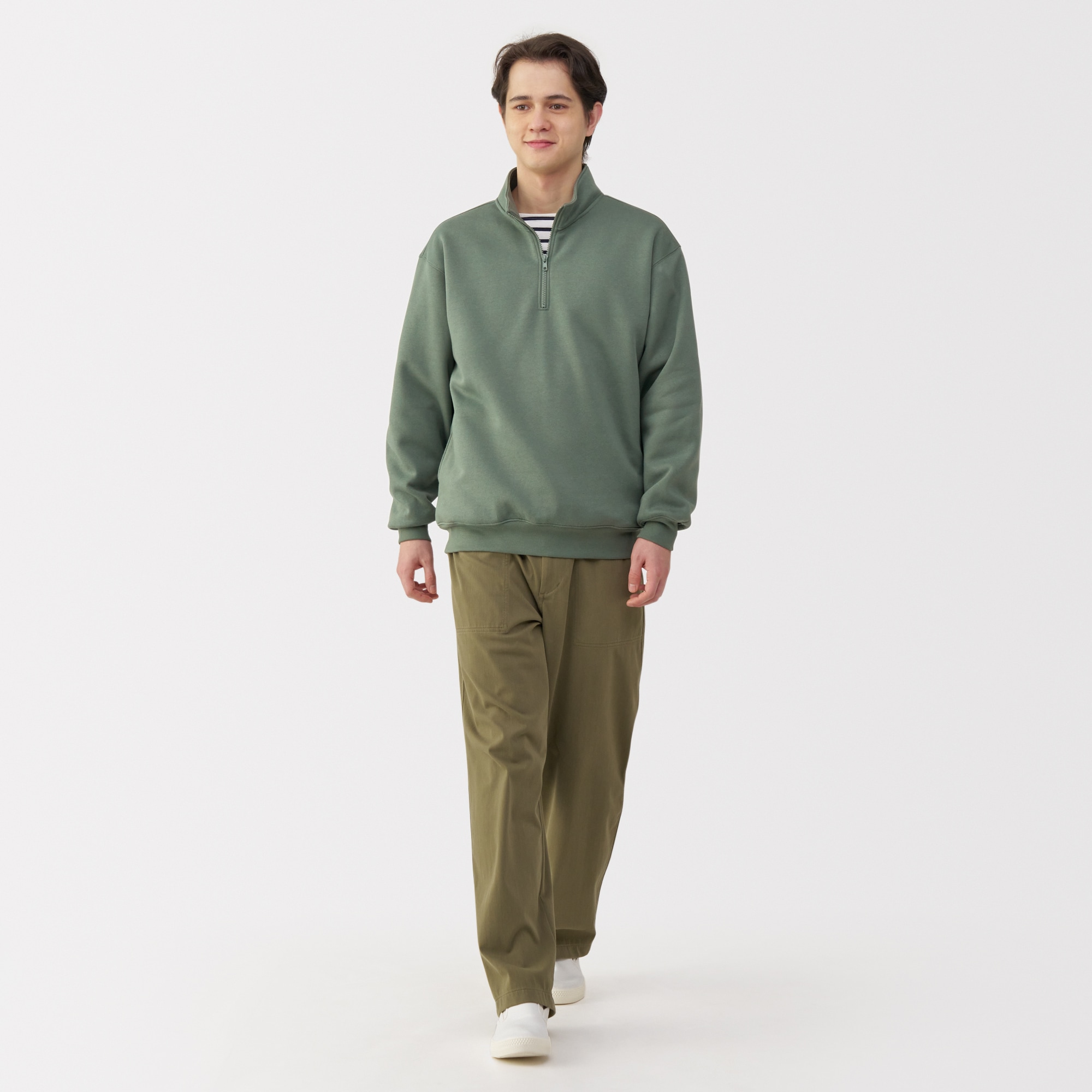 紳士 ハーフジップスウェットシャツ | 無印良品