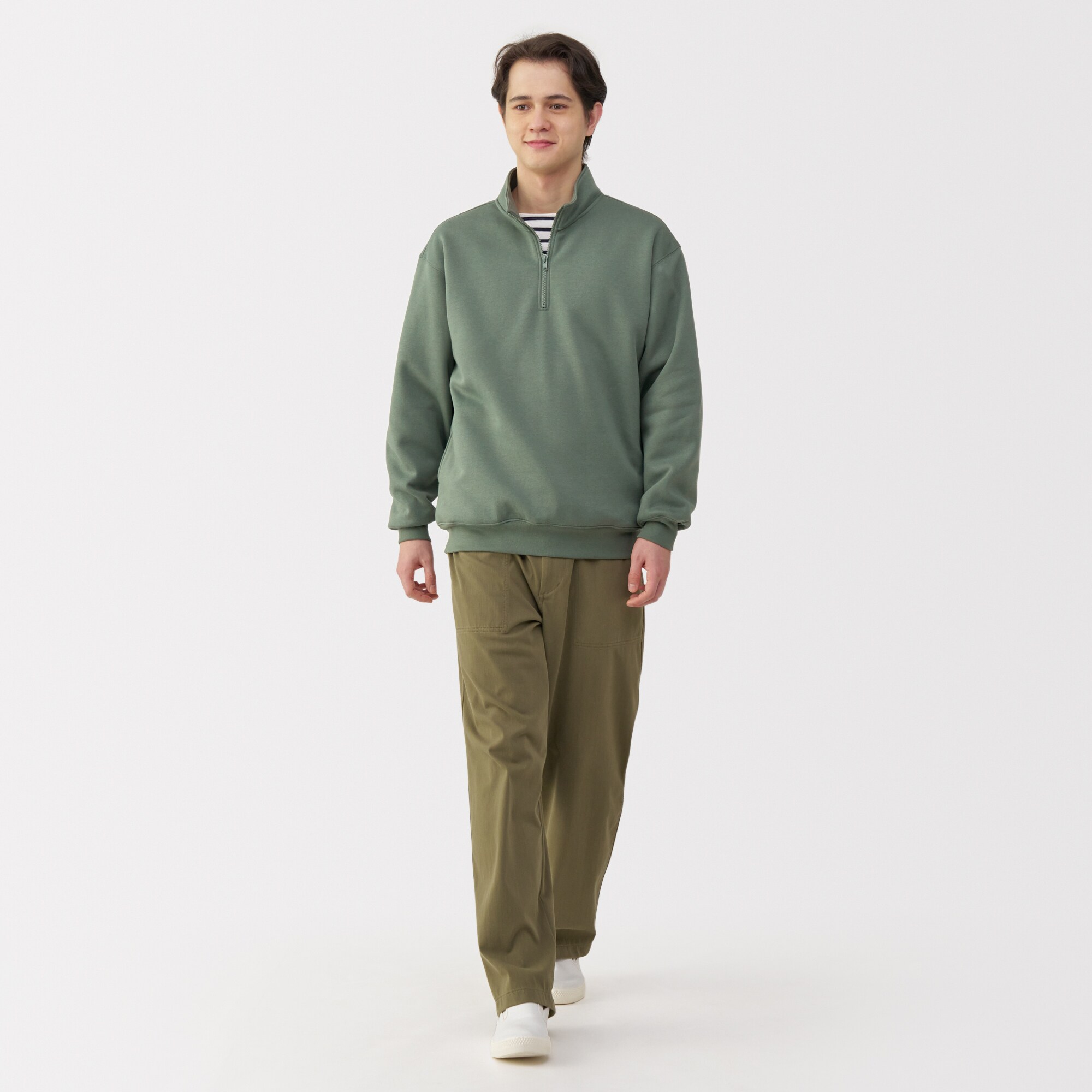 紳士 ハーフジップスウェットシャツ | 無印良品
