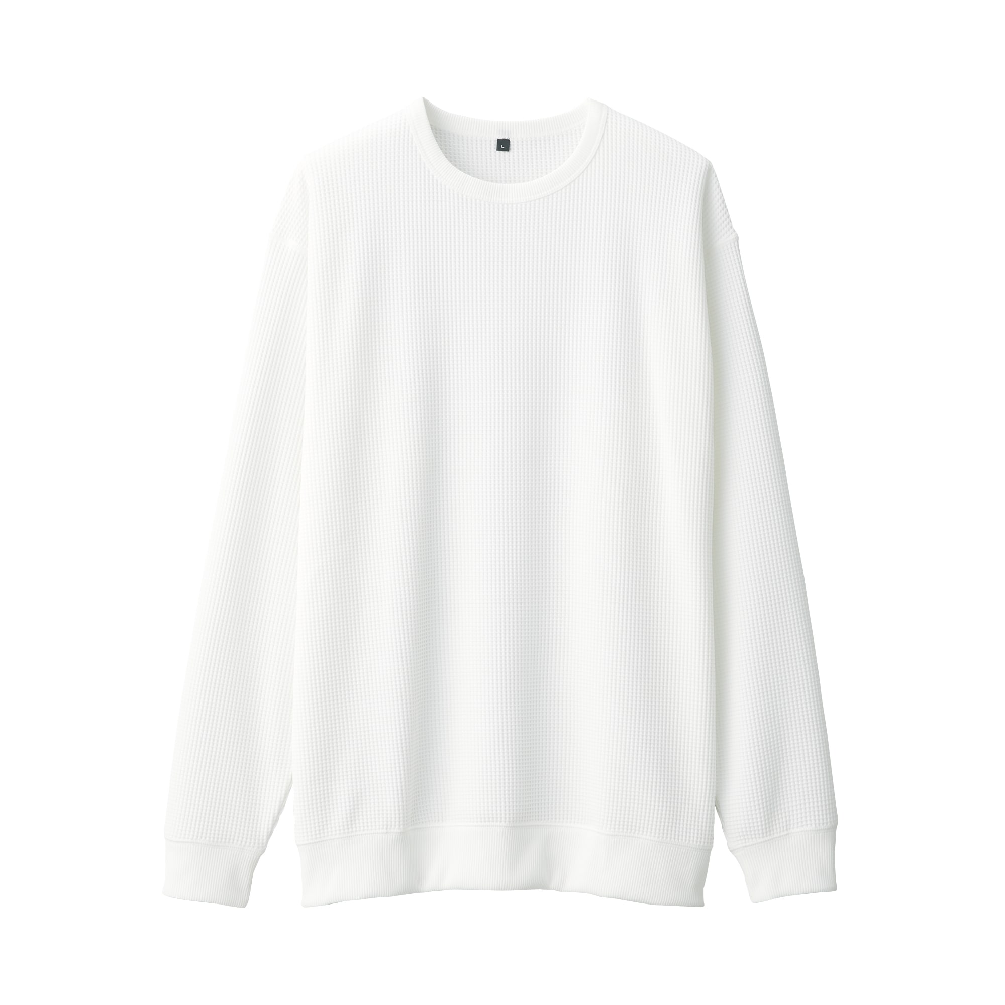 紳士　ＵＶカット乾きやすいワッフルクルーネック長袖Ｔシャツ