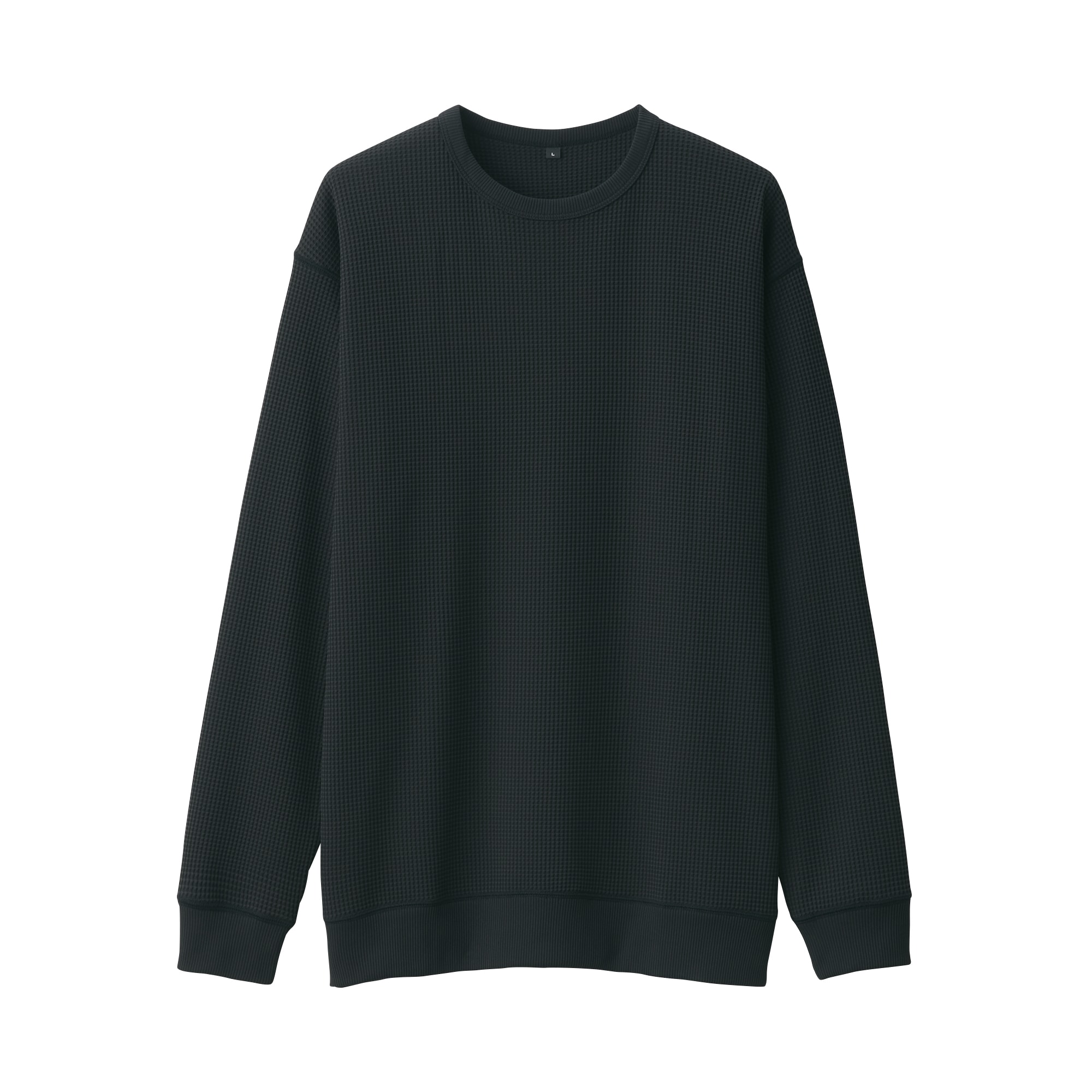 紳士　ＵＶカット乾きやすいワッフルクルーネック長袖Ｔシャツ