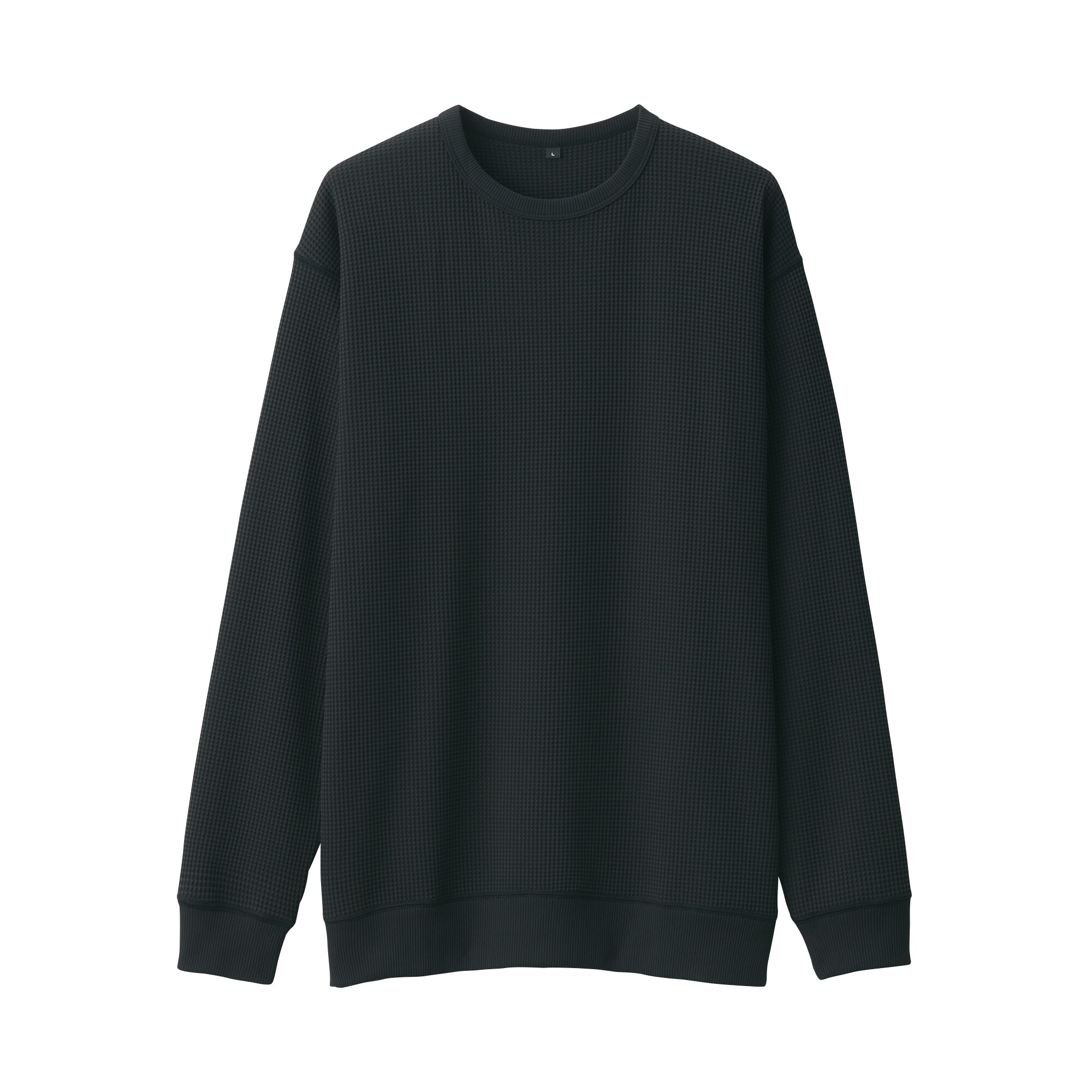 紳士　ＵＶカット乾きやすいワッフルクルーネック長袖Ｔシャツ