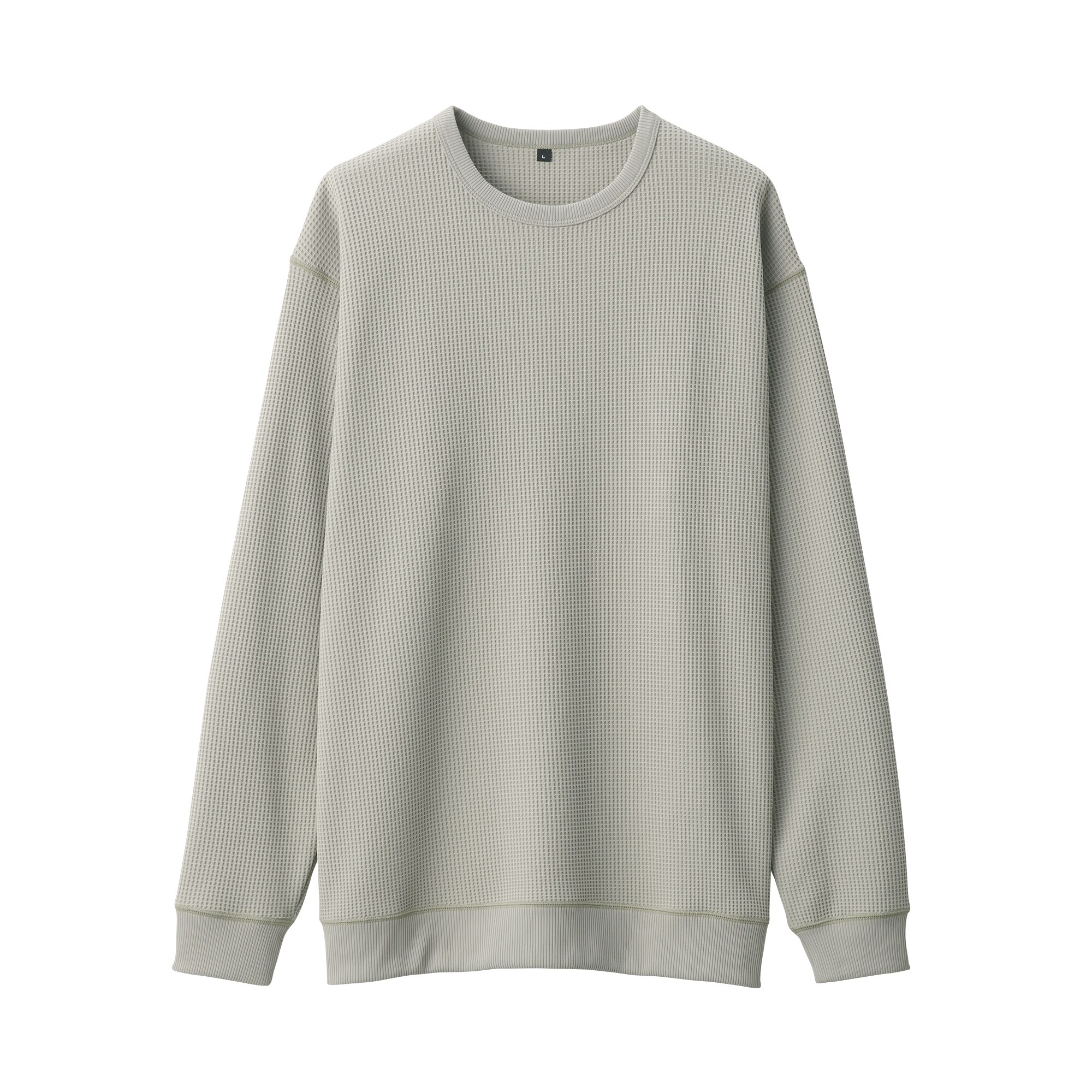 紳士　ＵＶカット乾きやすいワッフルクルーネック長袖Ｔシャツ