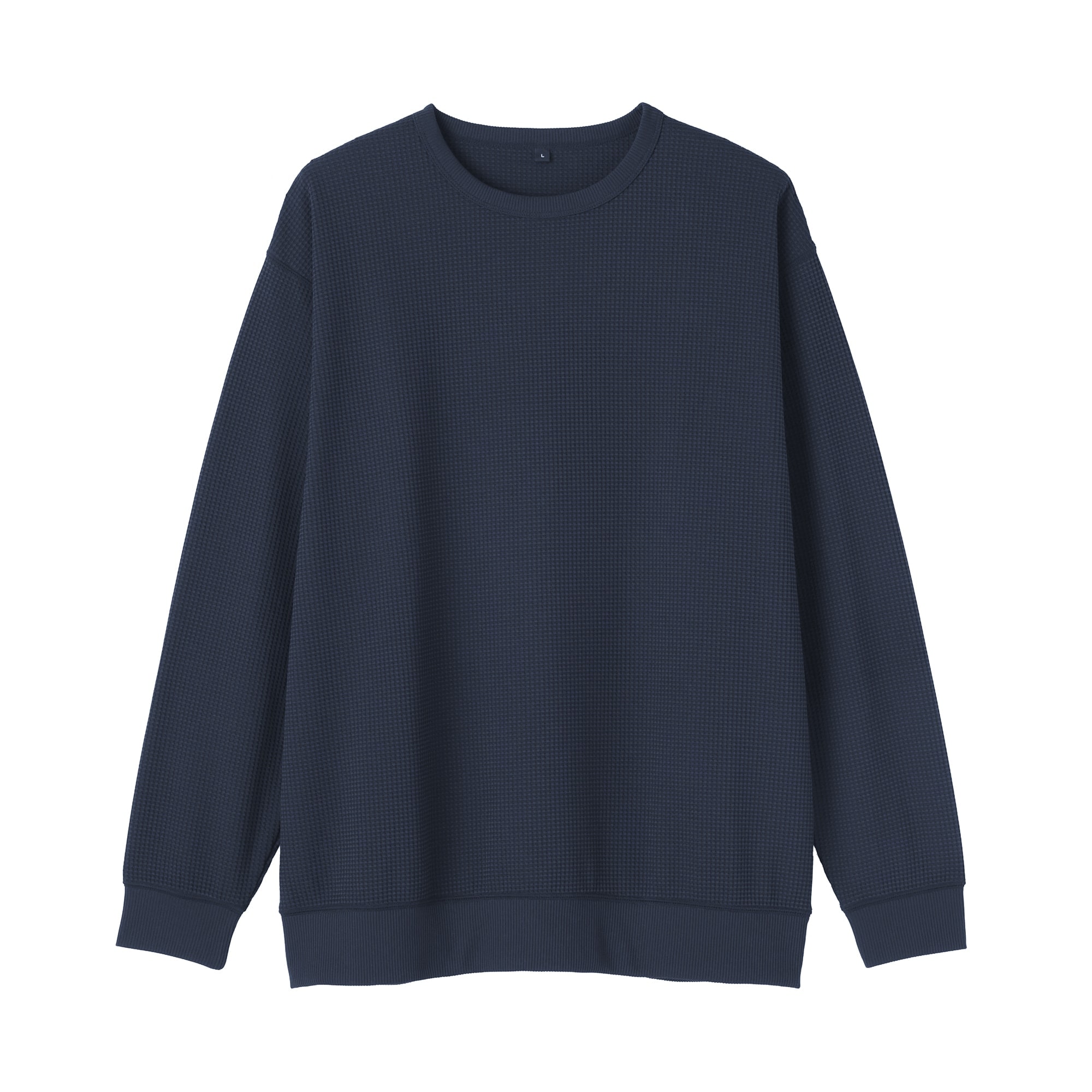 紳士　ＵＶカット乾きやすいワッフルクルーネック長袖Ｔシャツ