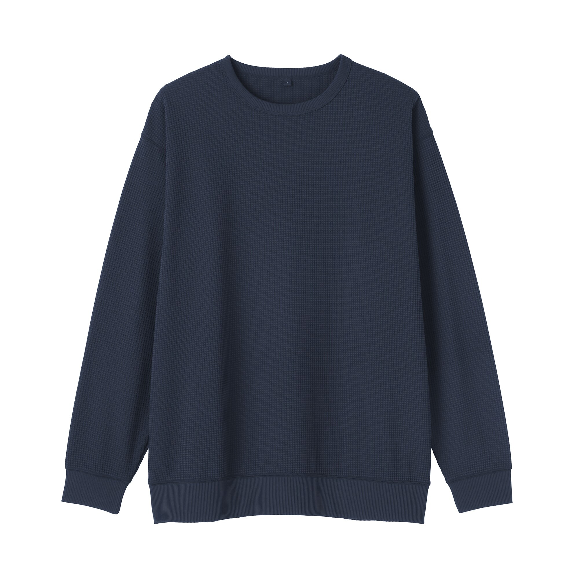 紳士　ＵＶカット乾きやすいワッフルクルーネック長袖Ｔシャツ