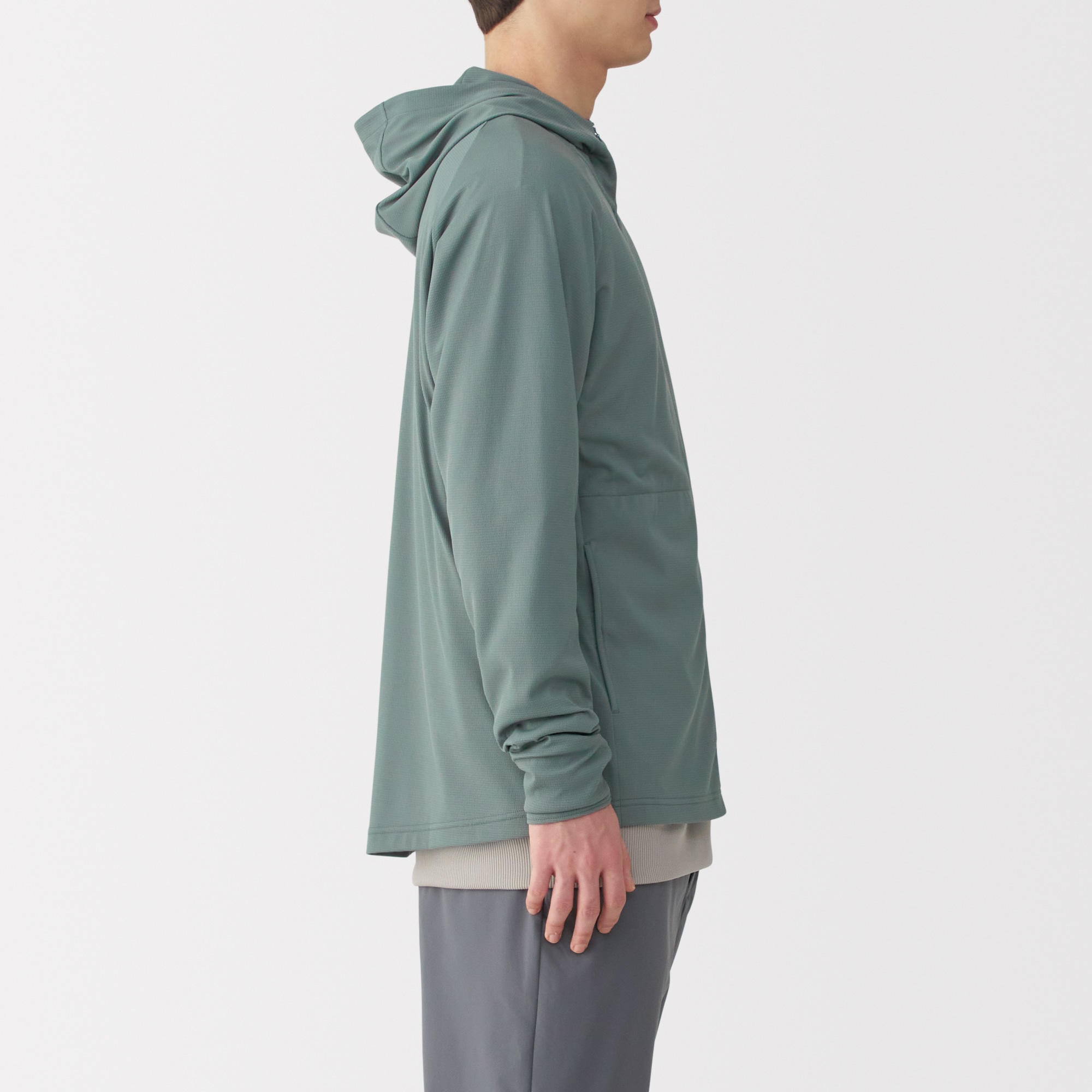 紳士　ＵＶカット乾きやすいポケッタブルジップパーカ