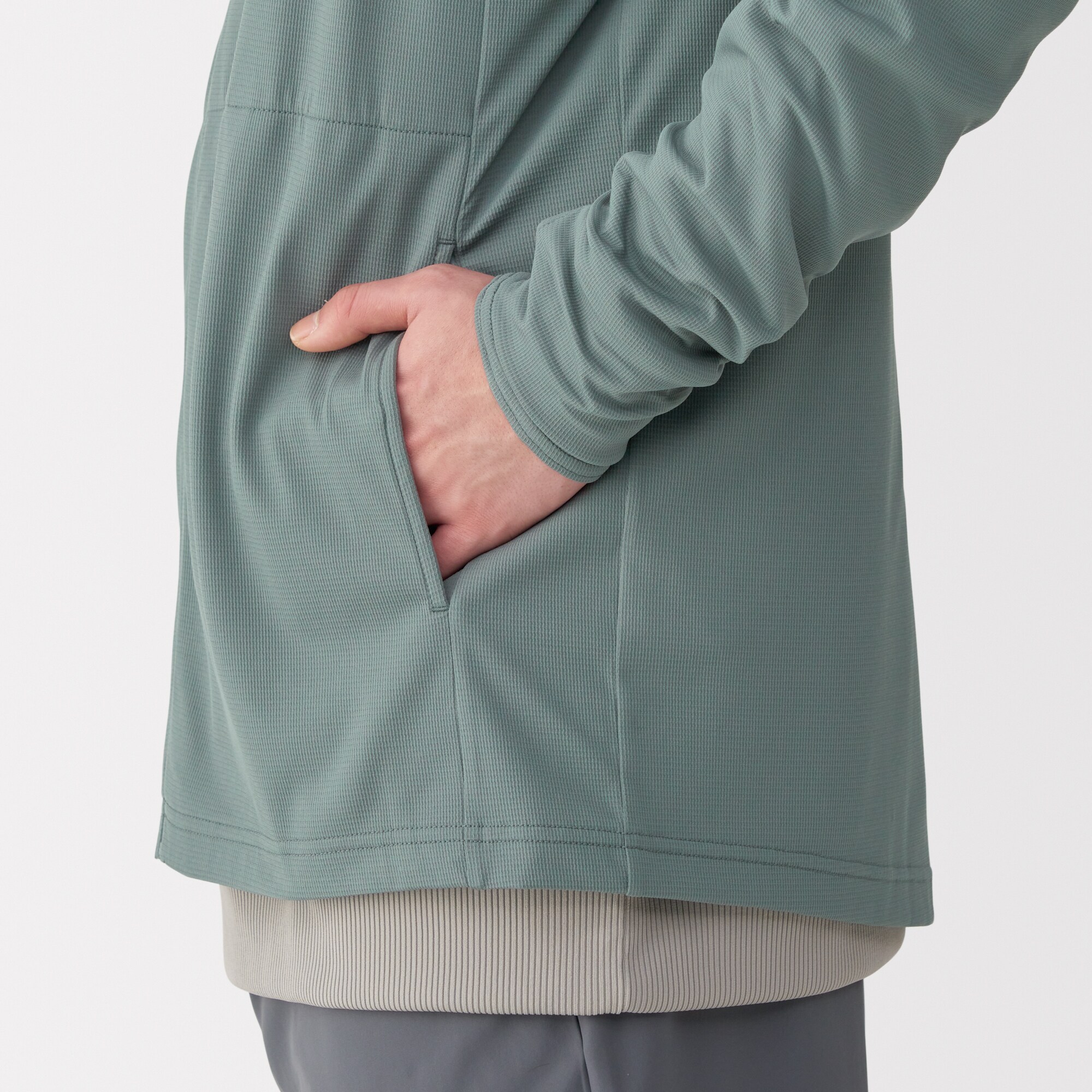 紳士　ＵＶカット乾きやすいポケッタブルジップパーカ