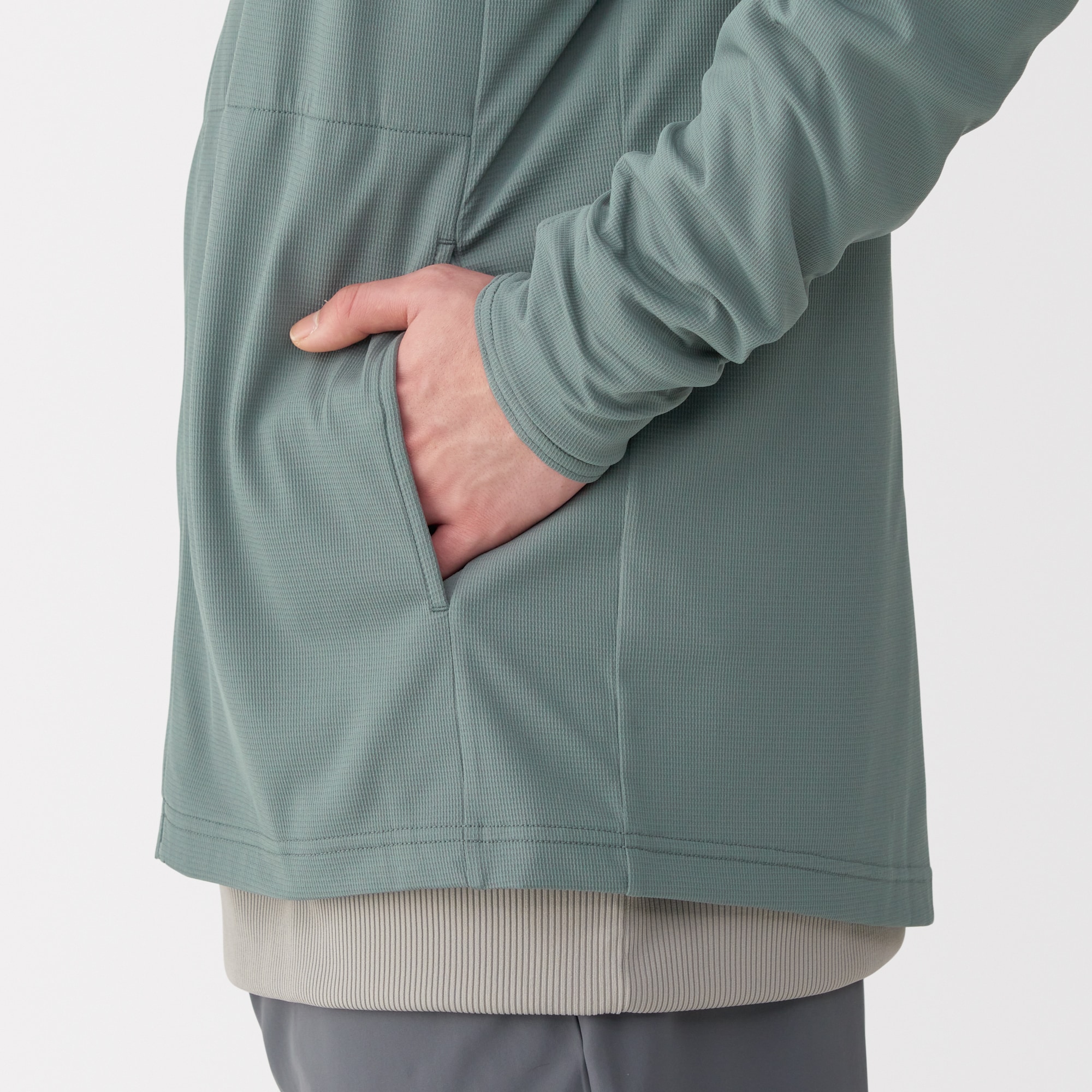 紳士　ＵＶカット乾きやすいポケッタブルジップパーカ