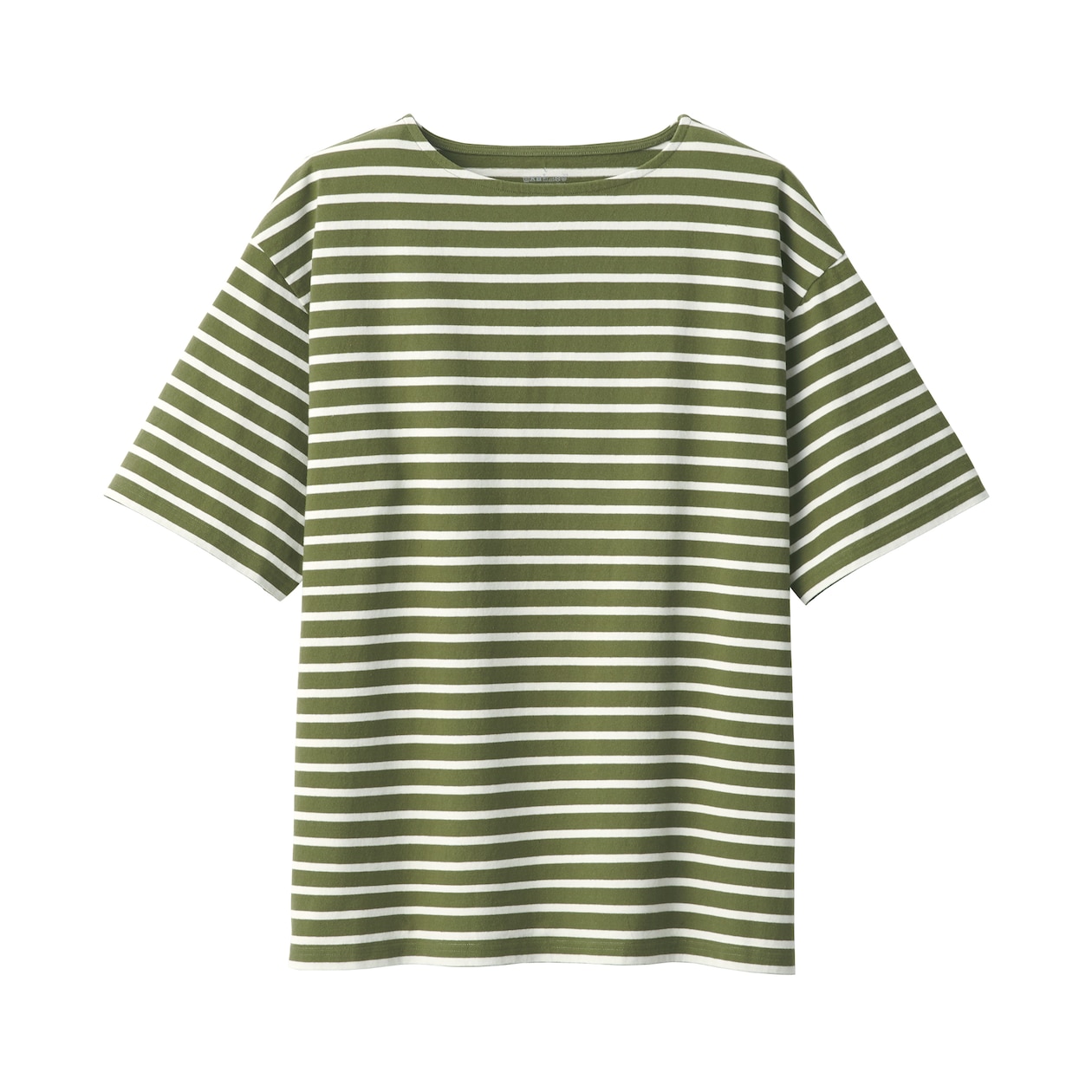 紳士　洗いざらし太番手ボートネック五分袖Ｔシャツ
