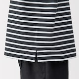 紳士　洗いざらし太番手ボートネック五分袖Ｔシャツ