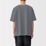 紳士　洗いざらし太番手ボートネック五分袖Ｔシャツ