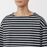 紳士　洗いざらし太番手ボートネック五分袖Ｔシャツ