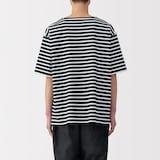 紳士　洗いざらし太番手ボートネック五分袖Ｔシャツ