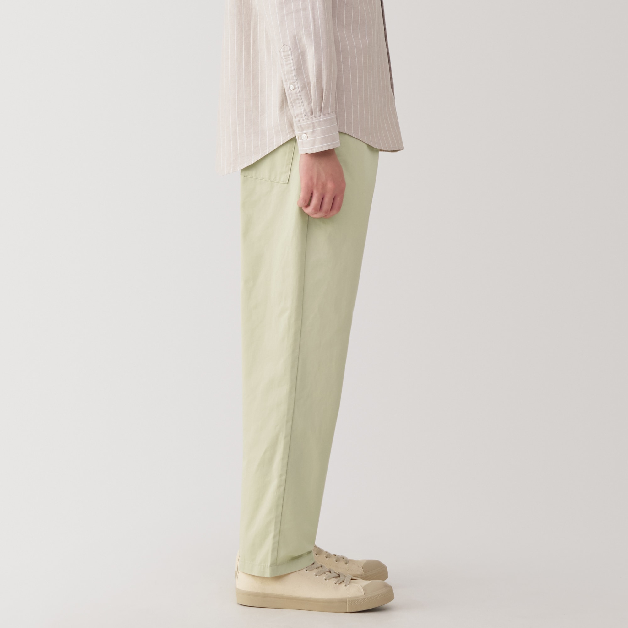 紳士　洗いざらしコットンイージーパンツ