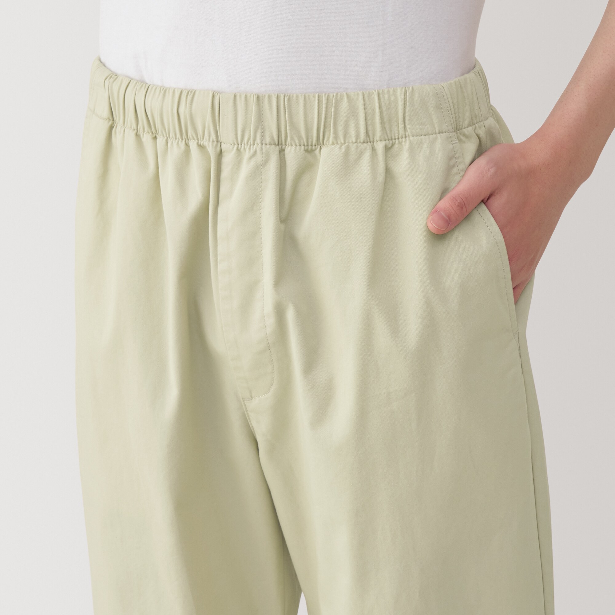 紳士　洗いざらしコットンイージーパンツ