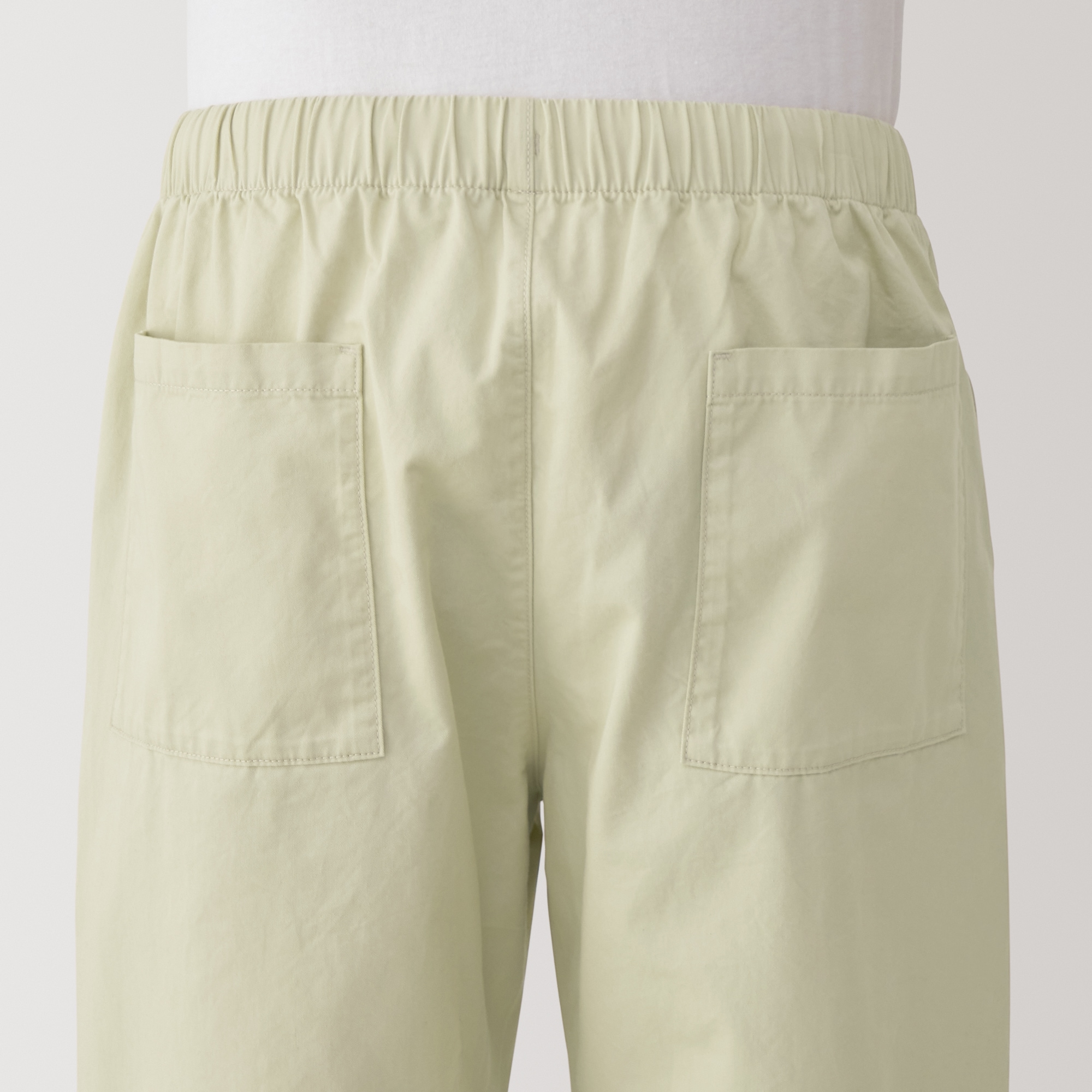 紳士　洗いざらしコットンイージーパンツ