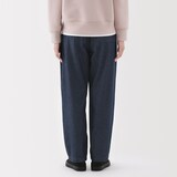 婦人　洗いざらし　デニムイージーテーパードパンツ