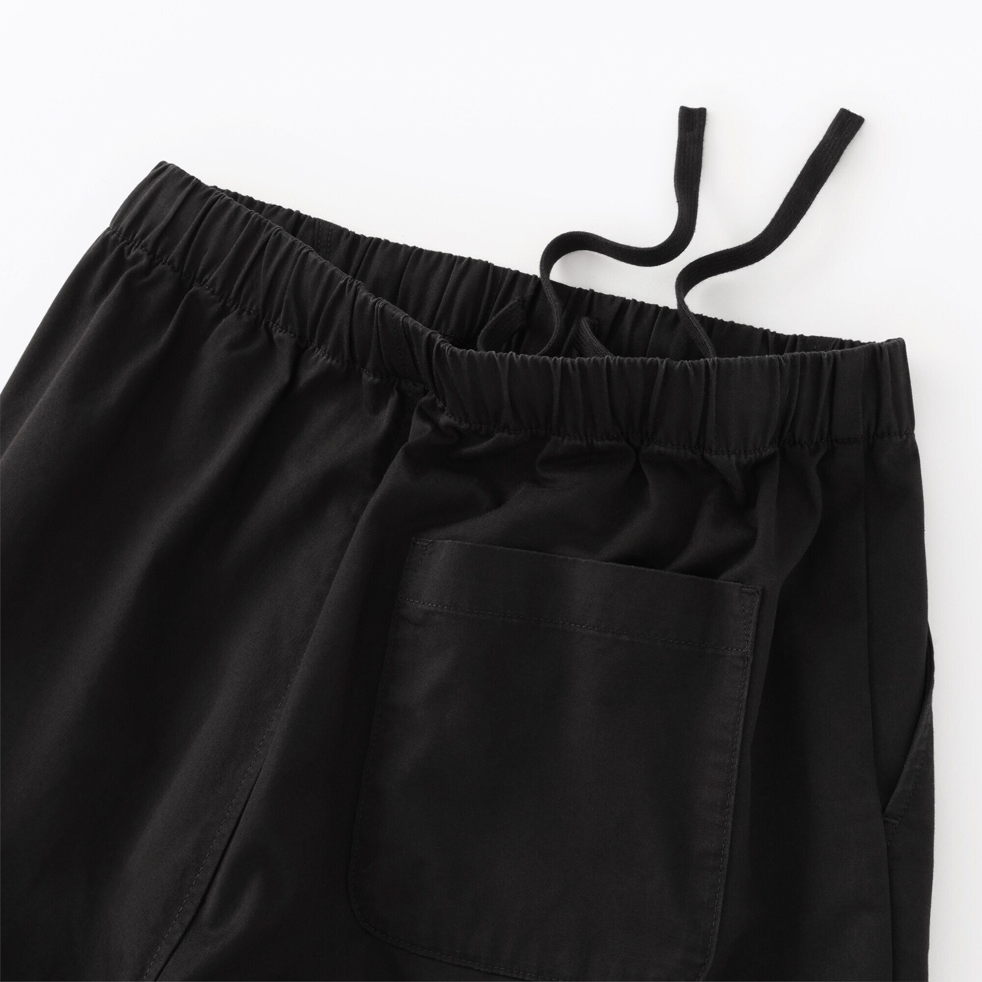 婦人　洗いざらし　コットンイージーテーパードパンツ