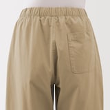 婦人　洗いざらし　コットンイージーテーパードパンツ