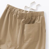 婦人　洗いざらし　コットンイージーテーパードパンツ