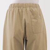 婦人　洗いざらし　コットンイージーテーパードパンツ