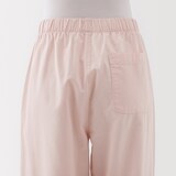 婦人　洗いざらし　コットンイージーテーパードパンツ