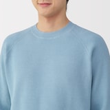 紳士　洗える畦編みクルーネックセーター