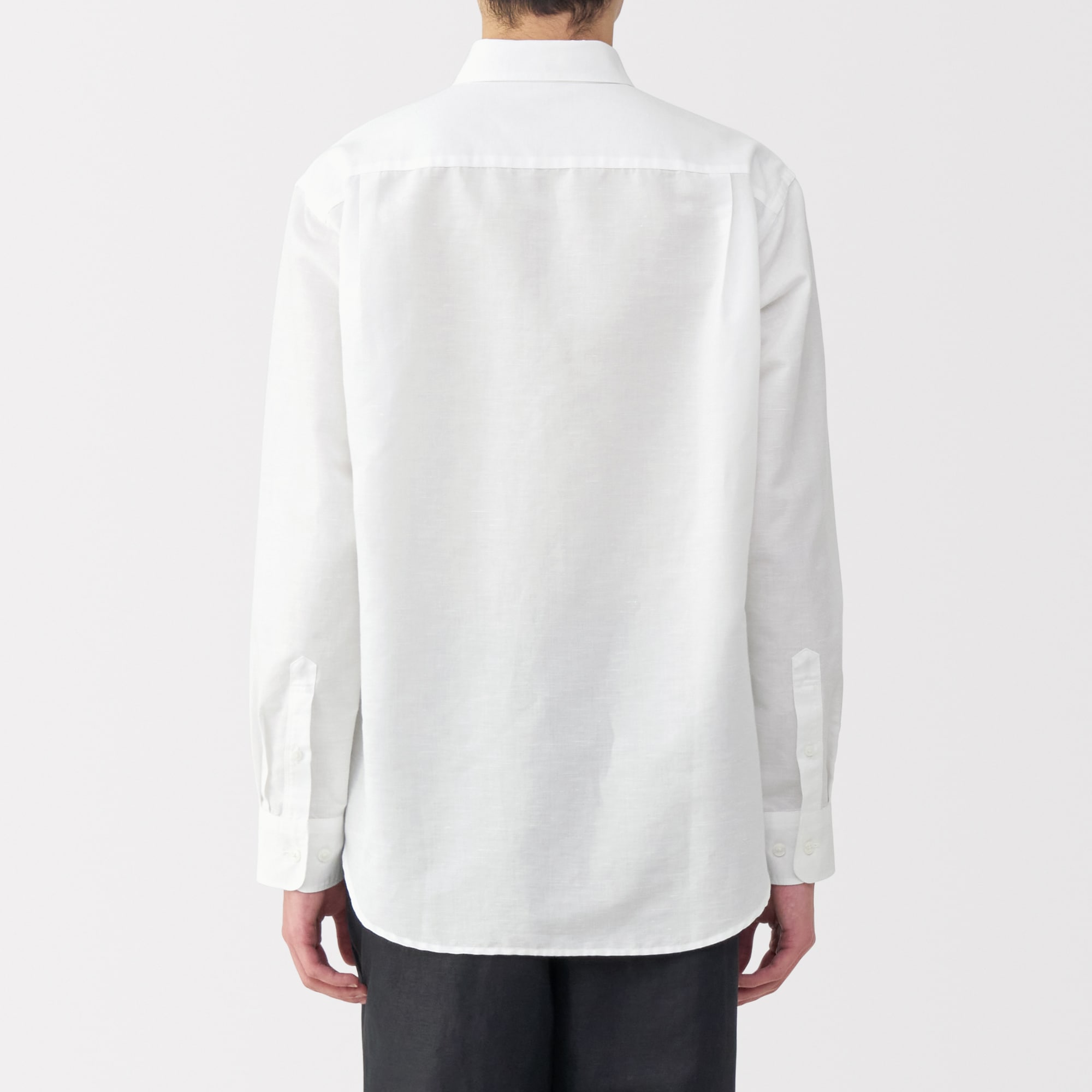 紳士　ヘンプコットン長袖シャツ