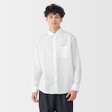 紳士　ヘンプコットン長袖シャツ