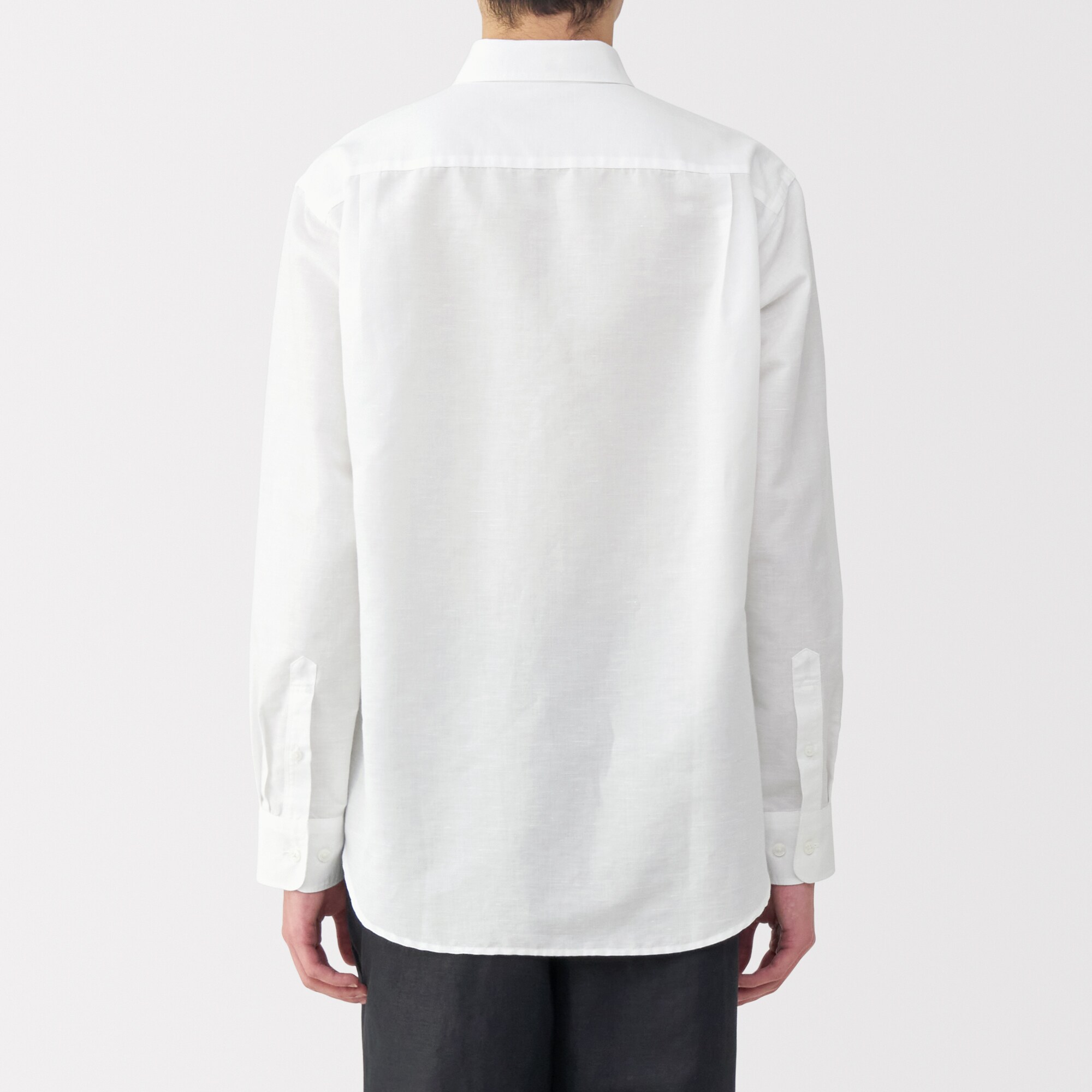 紳士　ヘンプコットン長袖シャツ