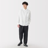 紳士　ヘンプコットン長袖シャツ