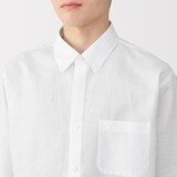 紳士　ヘンプコットン長袖シャツ