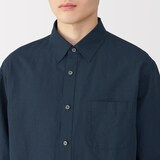 紳士　ヘンプコットン長袖シャツ