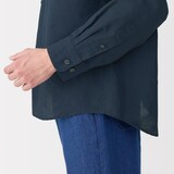 紳士　ヘンプコットン長袖シャツ