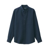 紳士　ヘンプコットン長袖シャツ