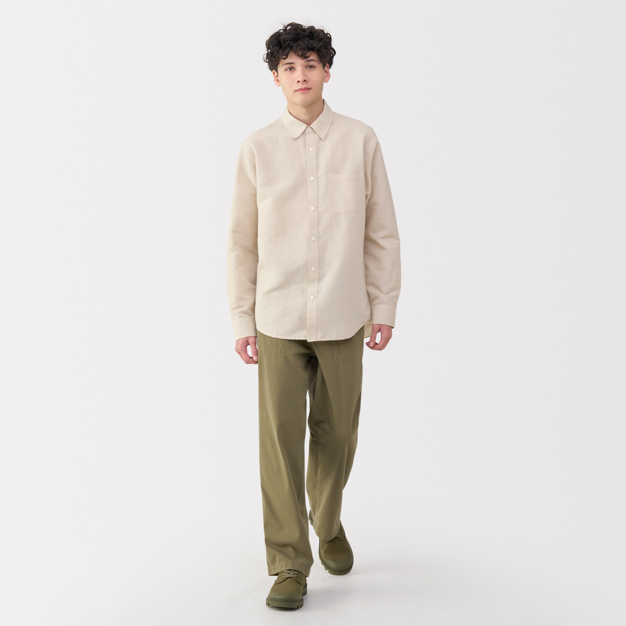 紳士 ヘンプコットン長袖シャツ | 無印良品