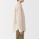 紳士　ヘンプコットン長袖シャツ