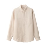 紳士　ヘンプコットン長袖シャツ