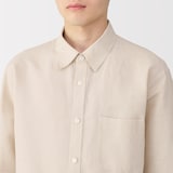 紳士　ヘンプコットン長袖シャツ