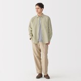 紳士　ヘンプコットン長袖シャツ