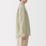 紳士　ヘンプコットン長袖シャツ