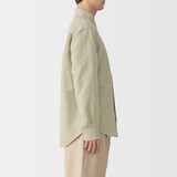 紳士　ヘンプコットン長袖シャツ