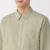 紳士　ヘンプコットン長袖シャツ