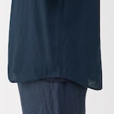 紳士　リネン洗いざらし半袖シャツ