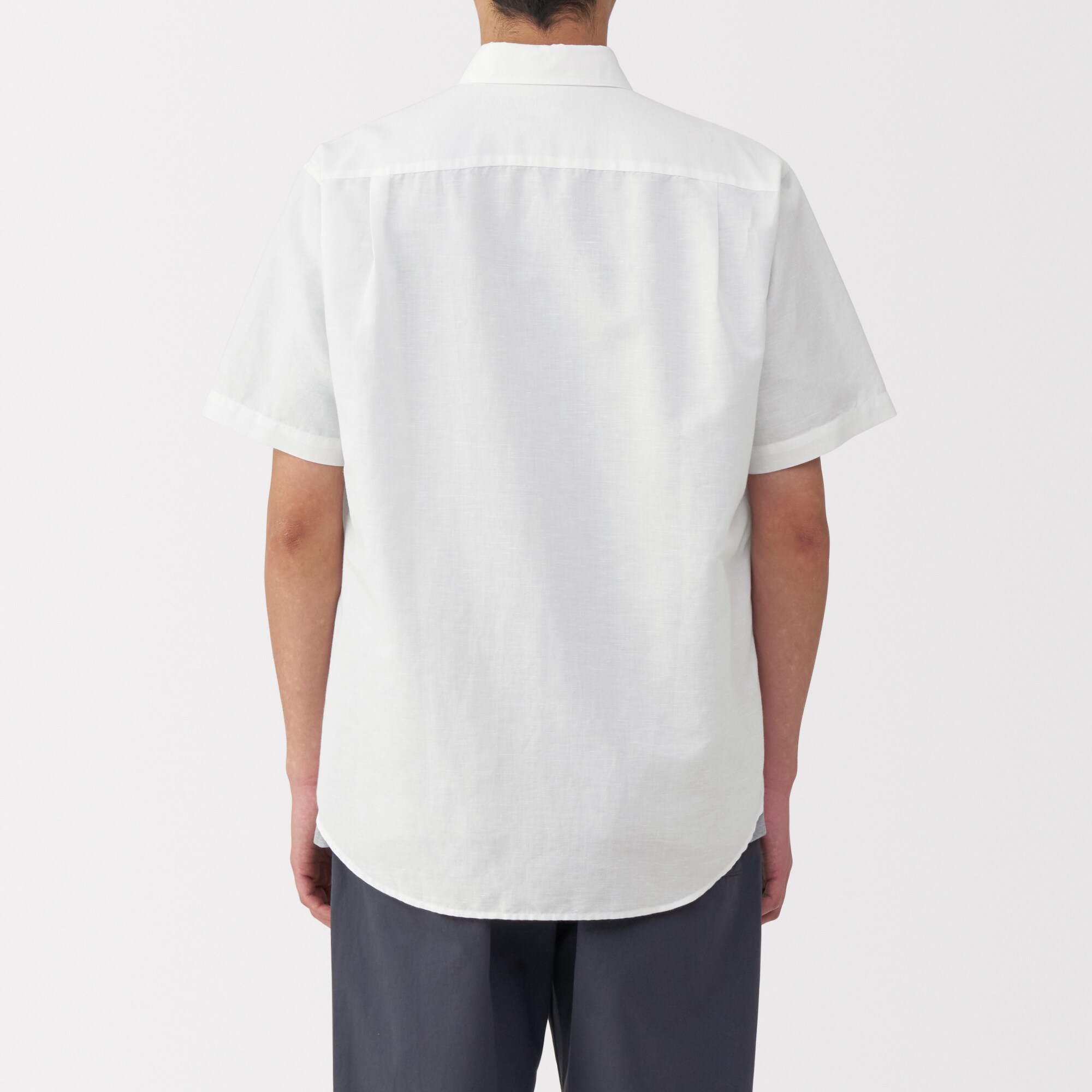 紳士　ヘンプコットン半袖シャツ